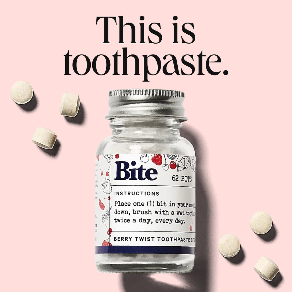 Naturally Whitening Berry Twist Toothpaste Bits - the ORIGINAL viral toothpaste tablets