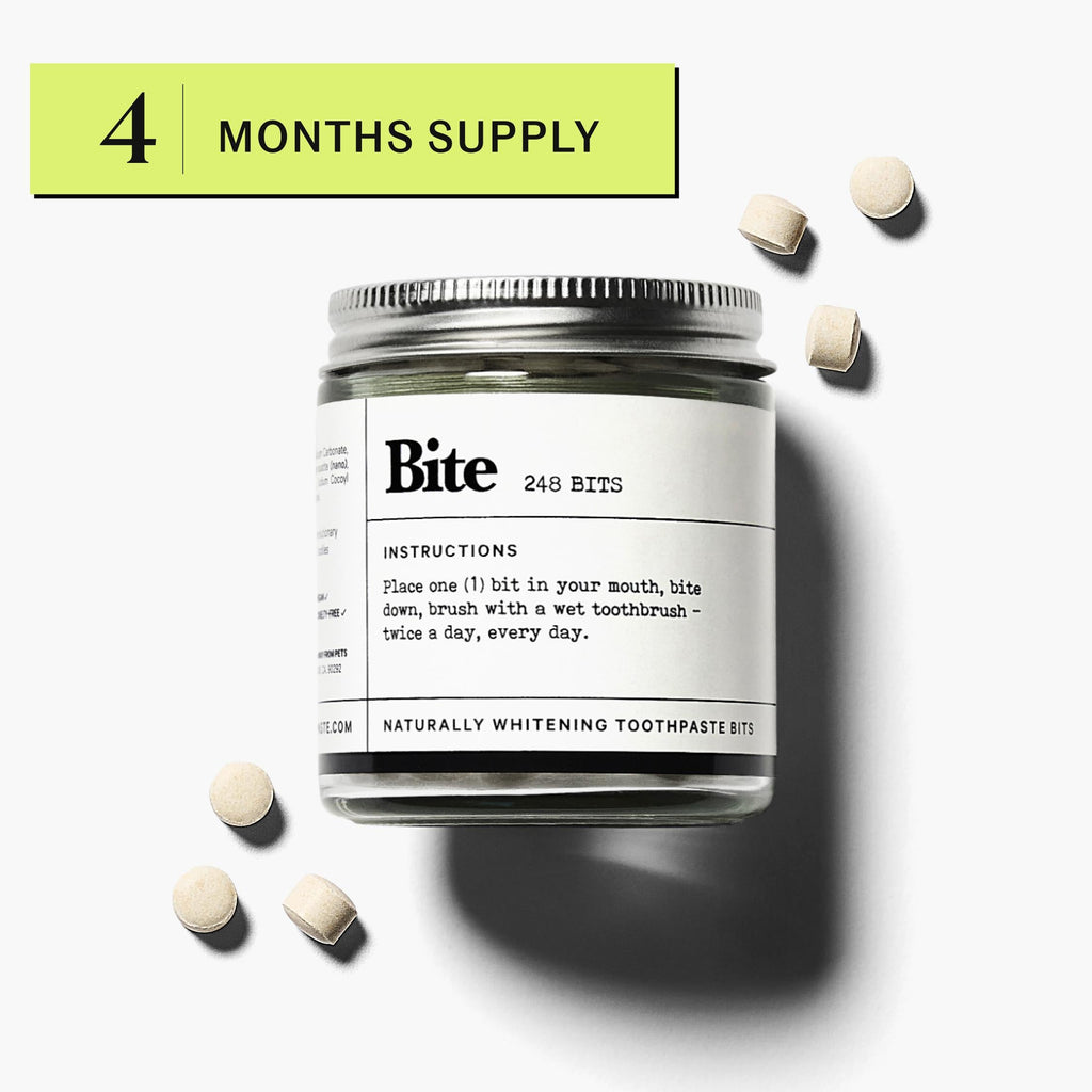 Bite Toothpaste Bits – Natural, Remineralizing, Whitening Toothpaste Tablets with Nano-Hydroxyapatite and Xylitol - As Seen On Shark Tank