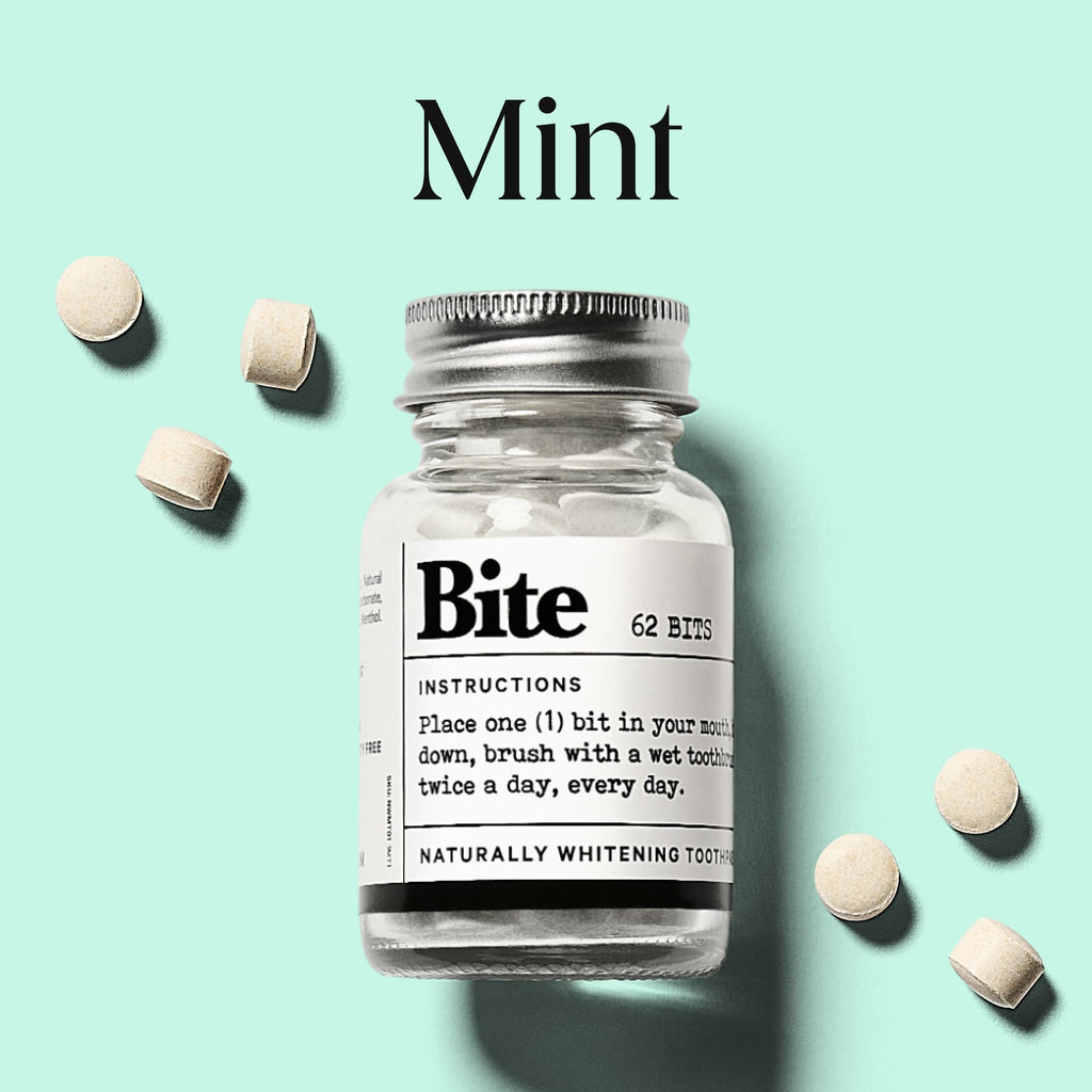 Bite Toothpaste Bits – Natural, Remineralizing, Whitening Toothpaste Tablets with Nano-Hydroxyapatite and Xylitol - As Seen On Shark Tank