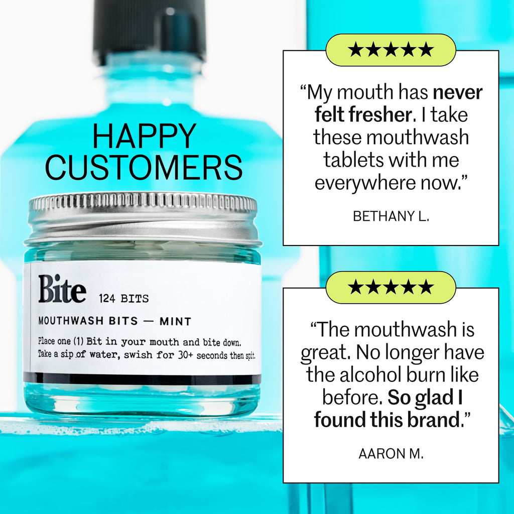 Mint Mouthwash Bits – Refreshing, Zero-Waste Mouthwash Tablets with Nano-Hydroxyapatite and Xylitol