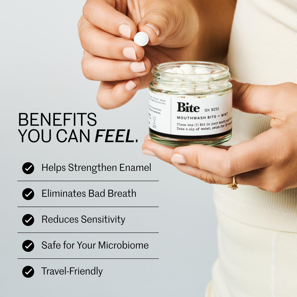 Mint Mouthwash Bits – Refreshing, Zero-Waste Mouthwash Tablets with Nano-Hydroxyapatite and Xylitol